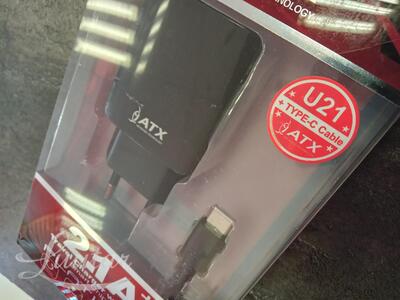 Laadija ATX U21 2.1A+ Juhe USB Type-C UUS!