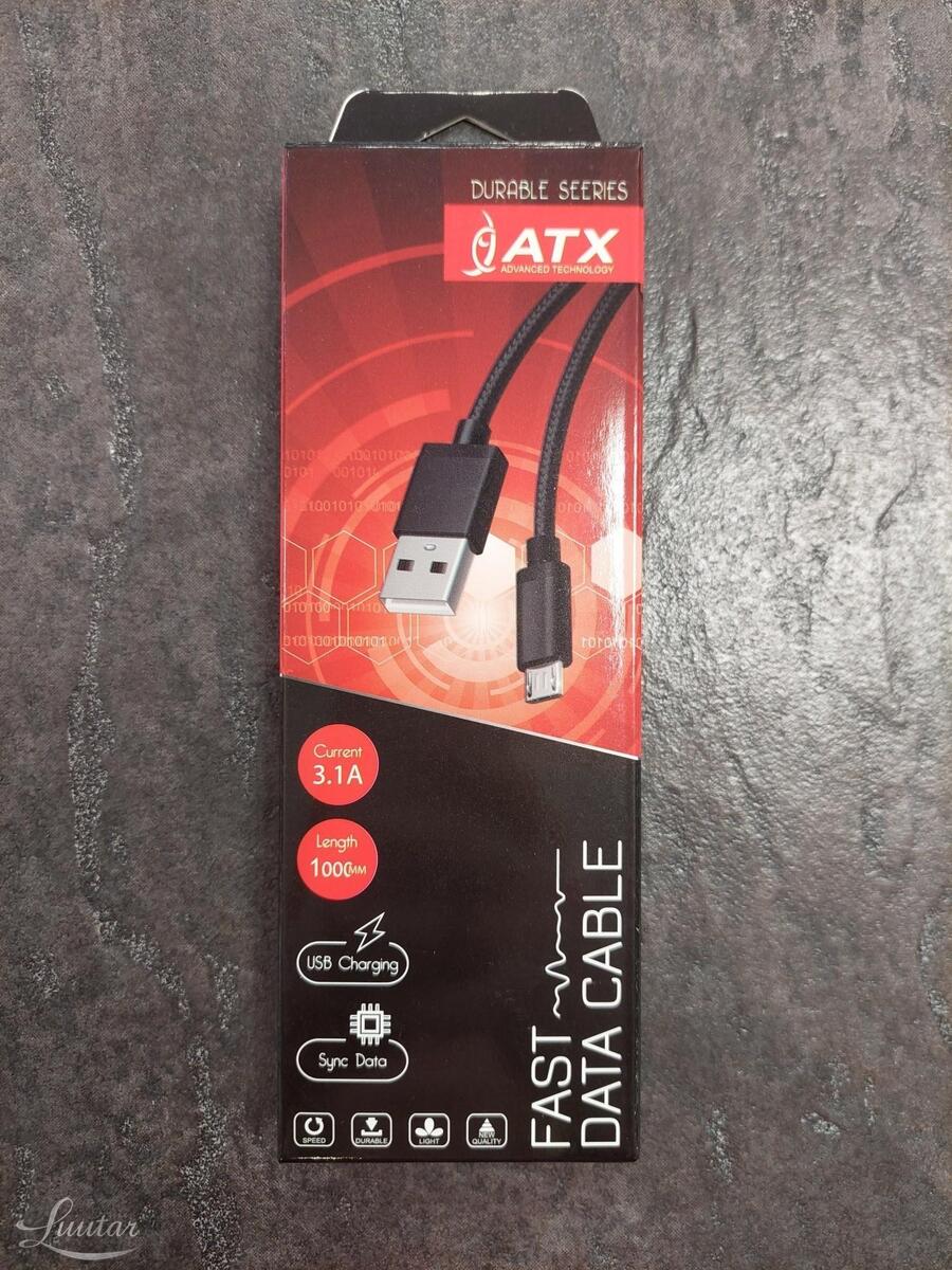 Juhe ATX USB - microUSB 8mm hõbe