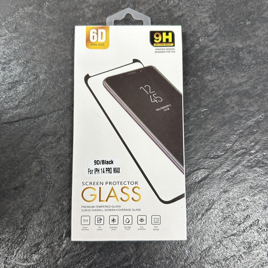 Kaitseklaas 6D FULL GLUE iPhone 14+/PRO MAX black