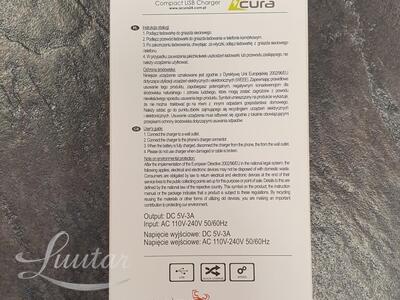 Laadija Acura 3A+ USB type-C UUS!