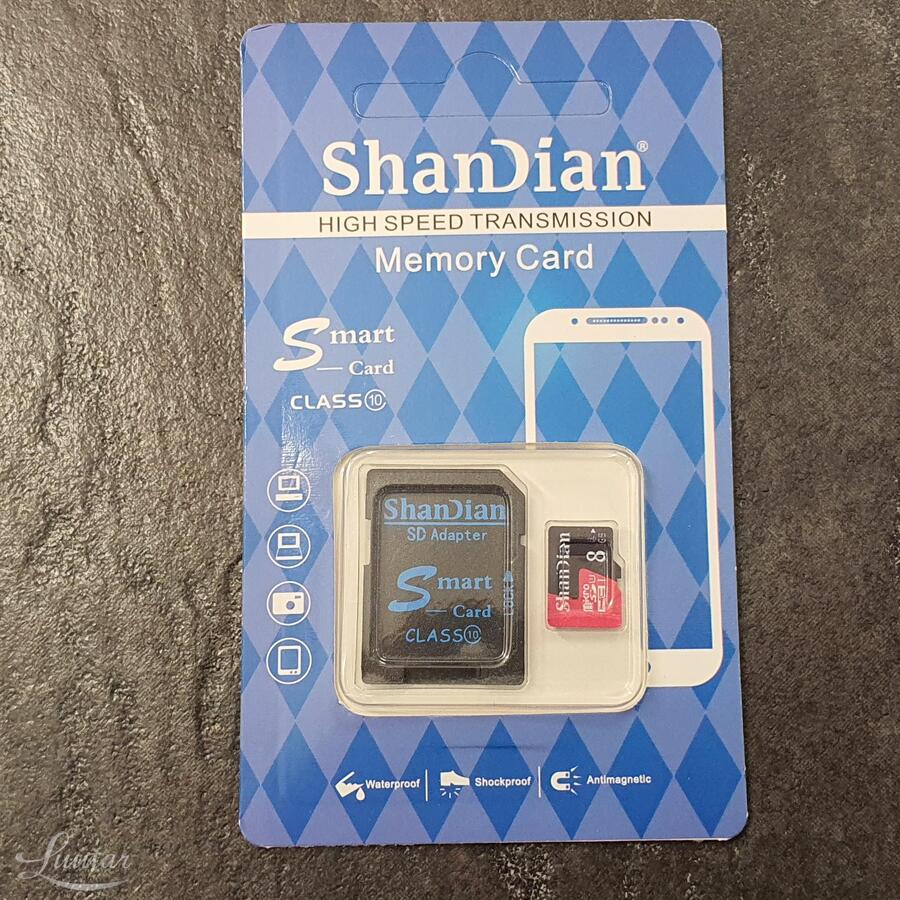 Mälukaart ShanDian 8GB Class 10 + Adapter