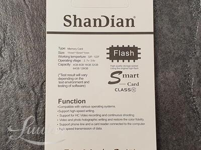 Mälukaart ShanDian 8GB Class 10 + Adapter