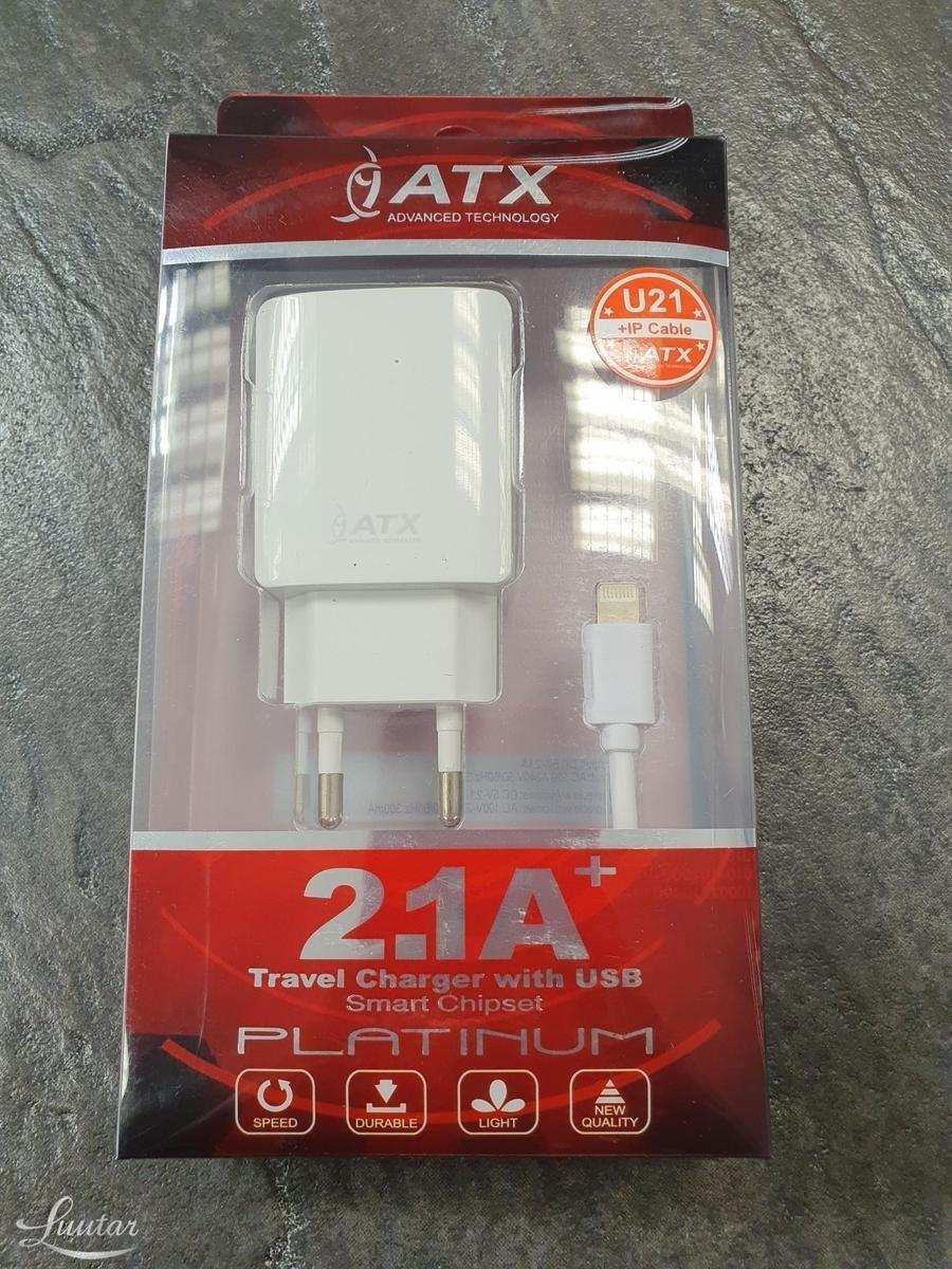 Laadija ATX U21 5V/2.1A + Juhe Lightning