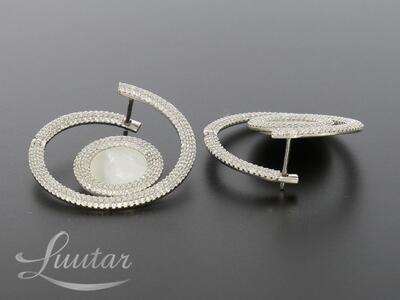 Hõbekõrvarõngad 925* UUED! Rodeeritud! tsirkoonid! Deva Jewelry
