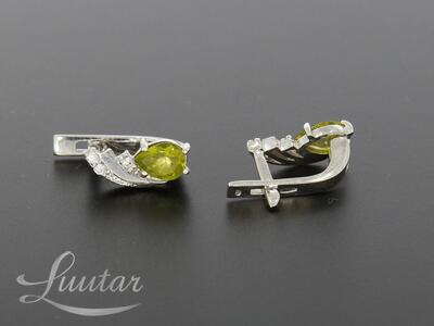 Hõbekõrvarõngad 925* UUED! Peridotid! Golden Silver Jewelry