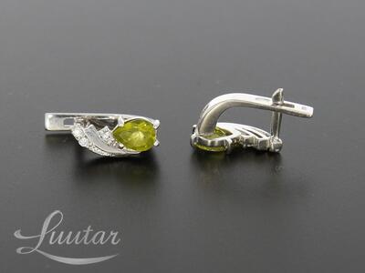 Hõbekõrvarõngad 925* UUED! Peridotid! Golden Silver Jewelry