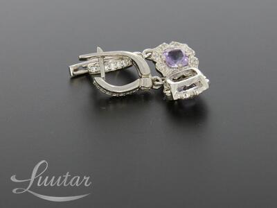 Hõbekõrvarõngad 925* UUED! Ametüstid! Tsirkoonid! GS Jewelry