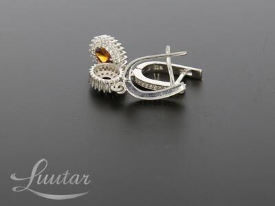 Hõbekõrvarõngad 925* Uued! Granaadid + Tsirkoonid! DEVA Jewelry