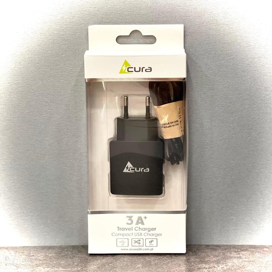 Laadija Acura 5V-3A + Juhe microUSB Uus!