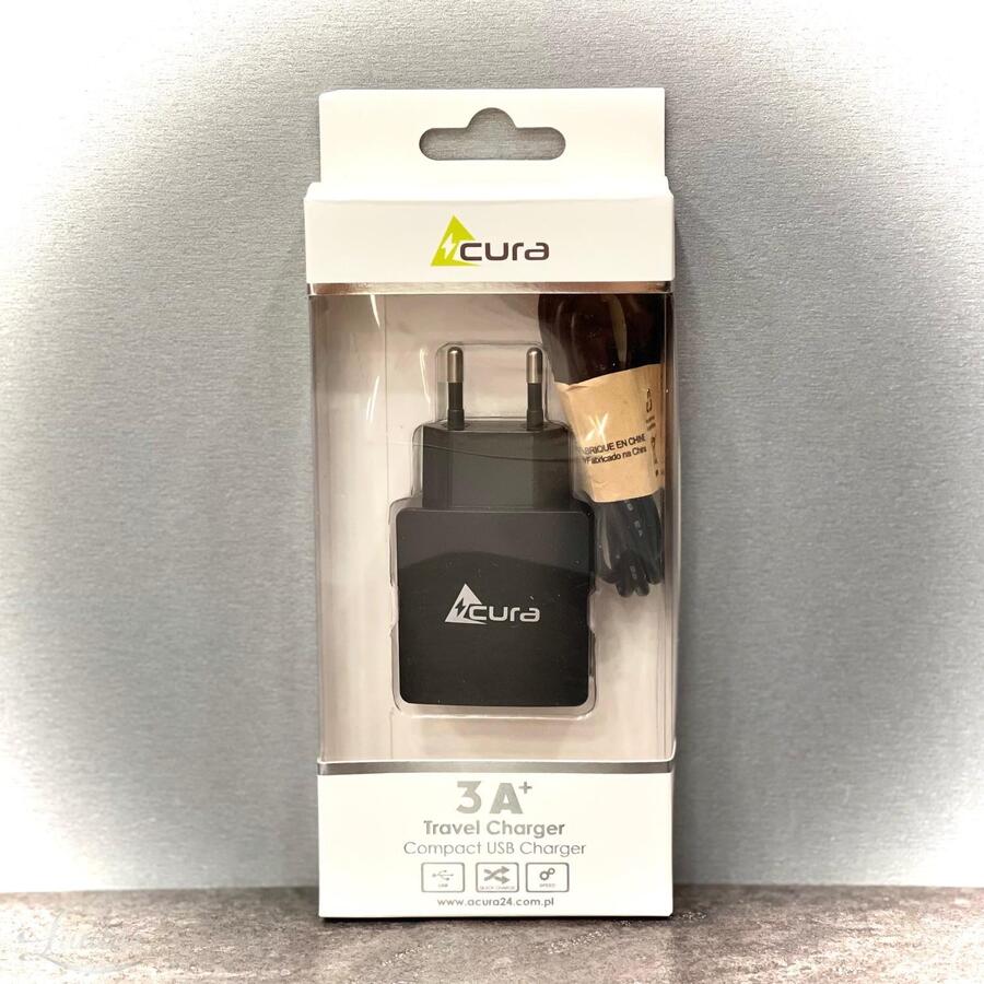 Laadija Acura 5V-3A + Juhe microUSB Uus!