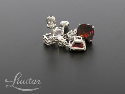 Hõbekõrvarõngad 925* UUED! Granaadid ja roosa kvarts! Deva Jewelry!