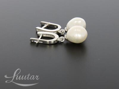 Hõbekõrvarõngad 925* UUED! Pärl! Tsirkoonid! Deva Jewelry!