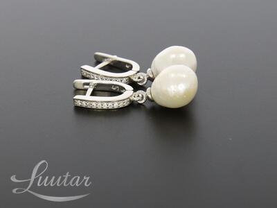 Hõbekõrvarõngad 925* UUED! Pärl! Tsirkoonid! Deva Jewelry!