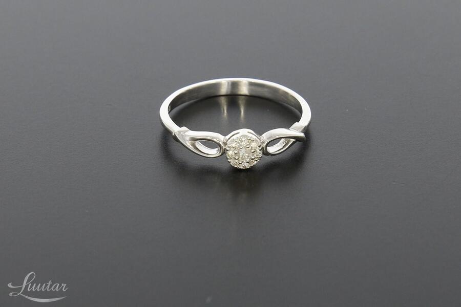 Hõbesõrmus 925* UUS! Teemantid 0.10ct! Golden Silver Jewelry