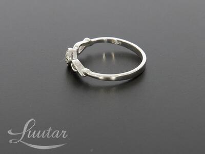 Hõbesõrmus 925* UUS! Teemantid 0.10ct! Golden Silver Jewelry
