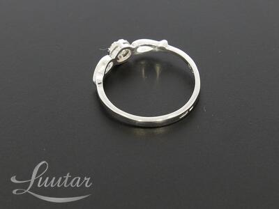 Hõbesõrmus 925* UUS! Teemantid 0.10ct! Golden Silver Jewelry