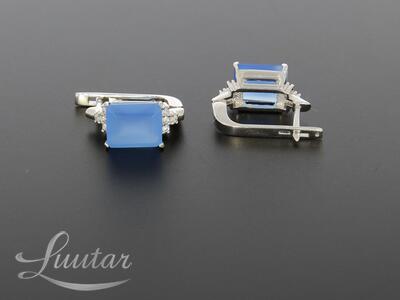 Hõbekõrvarõngad 925* UUED! Sinised kvartsid + Tsirkoonid! Golden Silver Jewelry