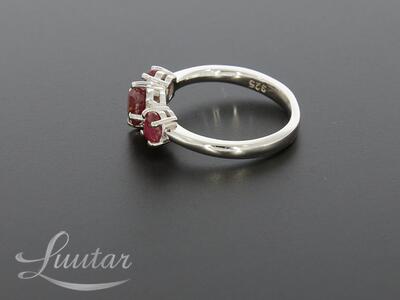 Hõbesõrmus 925* UUS! Rubiinid + Tsirkoonid! Deva Jewelry