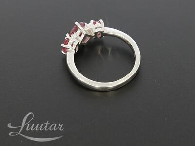 Hõbesõrmus 925* UUS! Rubiinid + Tsirkoonid! Deva Jewelry