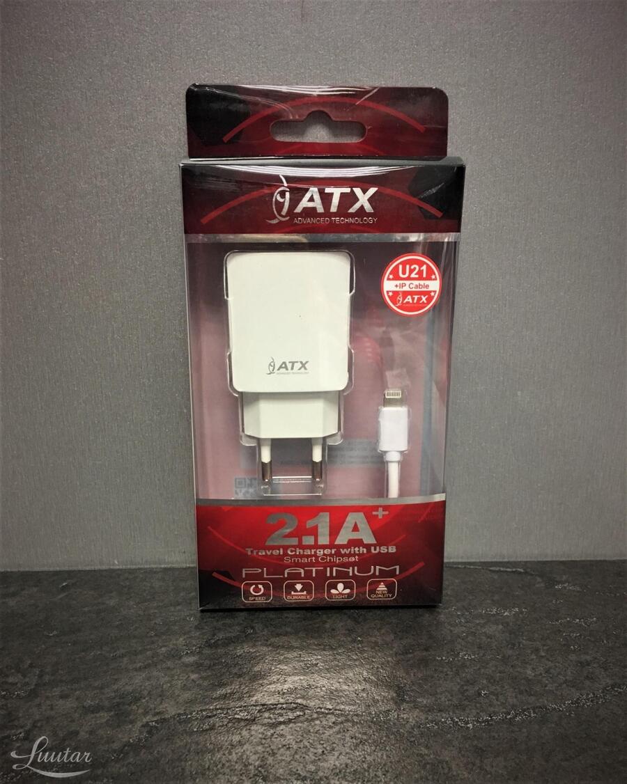 Laadija ATX U21 2.1A + Lightning USB