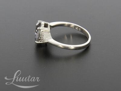 Hõbesõrmus 925* UUS! Sinine kvarts + Tsirkoonid! Deva Jewelry