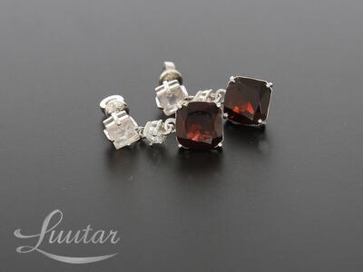 Hõbekõrvarõngad 925* UUED! Granaadid+ Kvartsid! Deva Jewelry