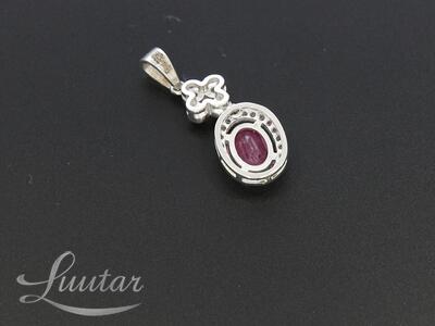 Hõbe kulon 925* UUS! Rubiin+ Tsirkoonid! Deva Jewelry