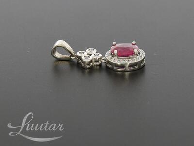 Hõbe kulon 925* UUS! Rubiin+ Tsirkoonid! Deva Jewelry
