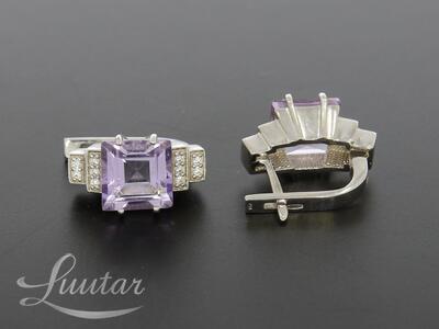 Hõbekõrvarõngad 925* UUED! Ametüstid 7.59CT GS Jewelry