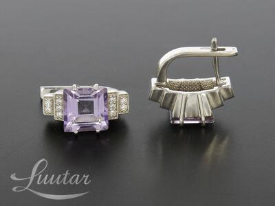 Hõbekõrvarõngad 925* UUED! Ametüstid 7.59CT GS Jewelry