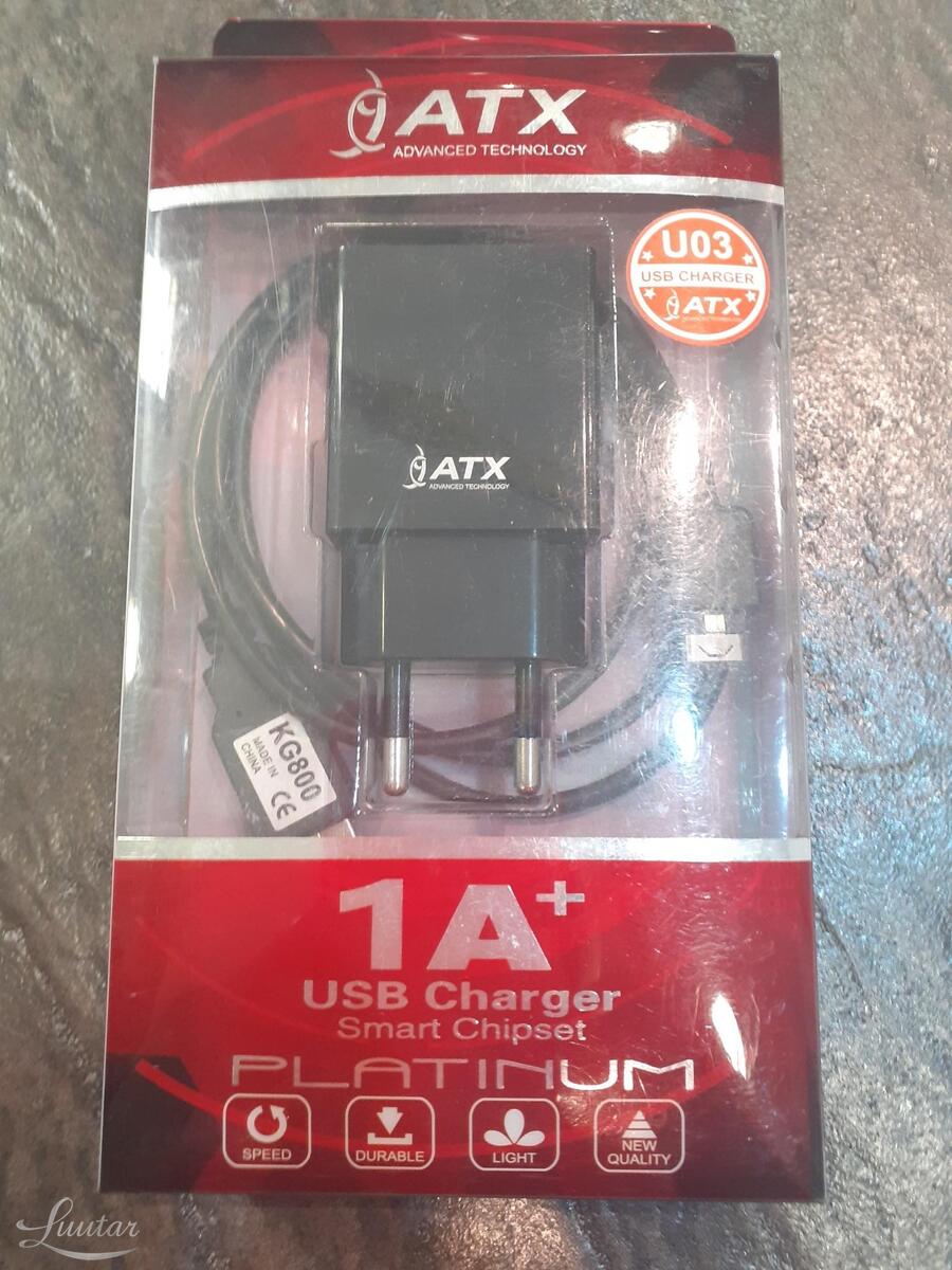 Laadija ATX 1A + Juhe microUSB