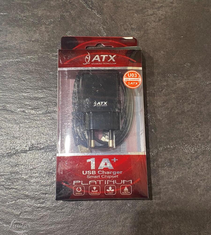 Laadija ATX 1A + Juhe microUSB