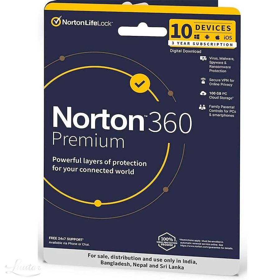 Tarkvara Norton 360 Premium 1year 10PCs 50GB Cloud Storage EU