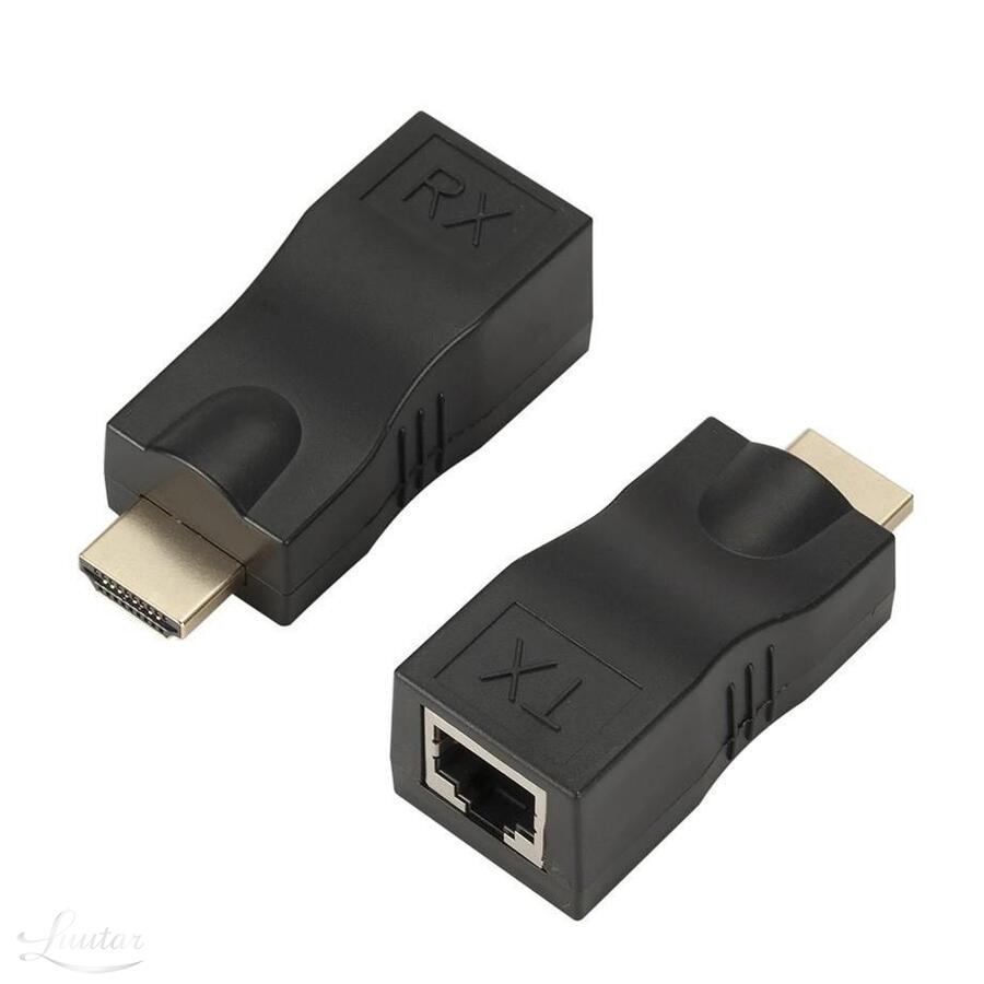 Adapter HDMI → LAN RJ-45 → HDMI kuni 30M FullHD 3D UUS!