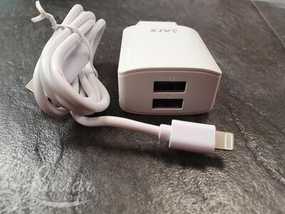 Laadija ATX U21 5V/2.1A + Juhe Lightning UUS!