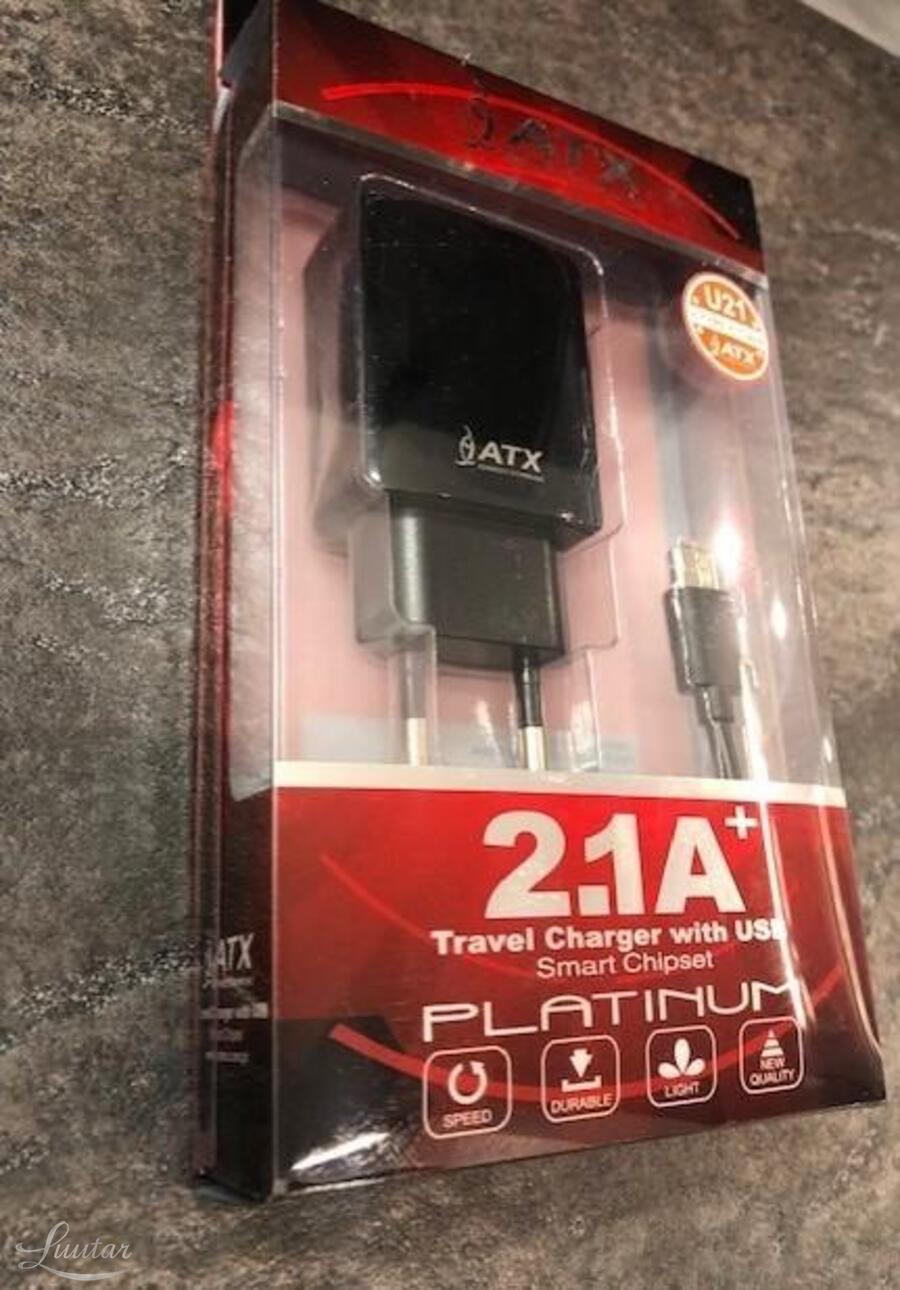 Laadija ATX U21 2.1A + Juhe USB Type-C UUS! 