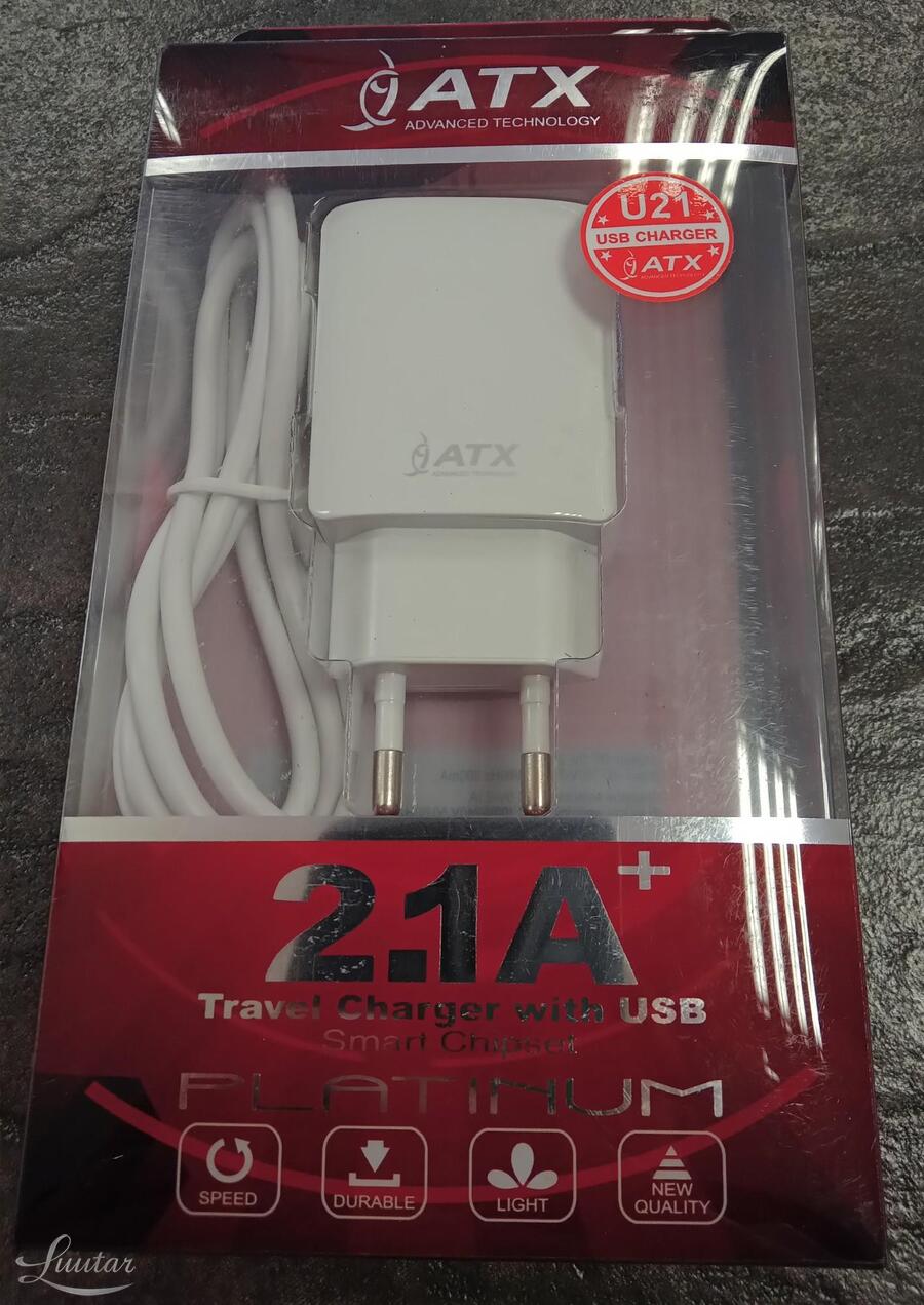 Laadija ATX 5V/2.1A + Juhe Lightning 