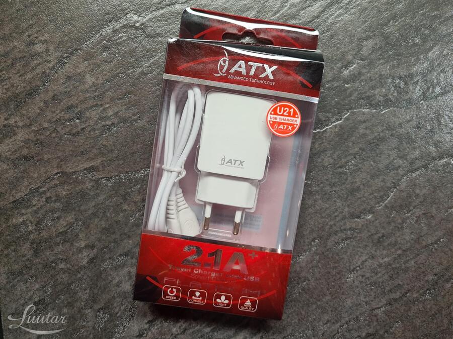 Laadija ATX U21 2xUSB 2.1A + Juhe Lightning