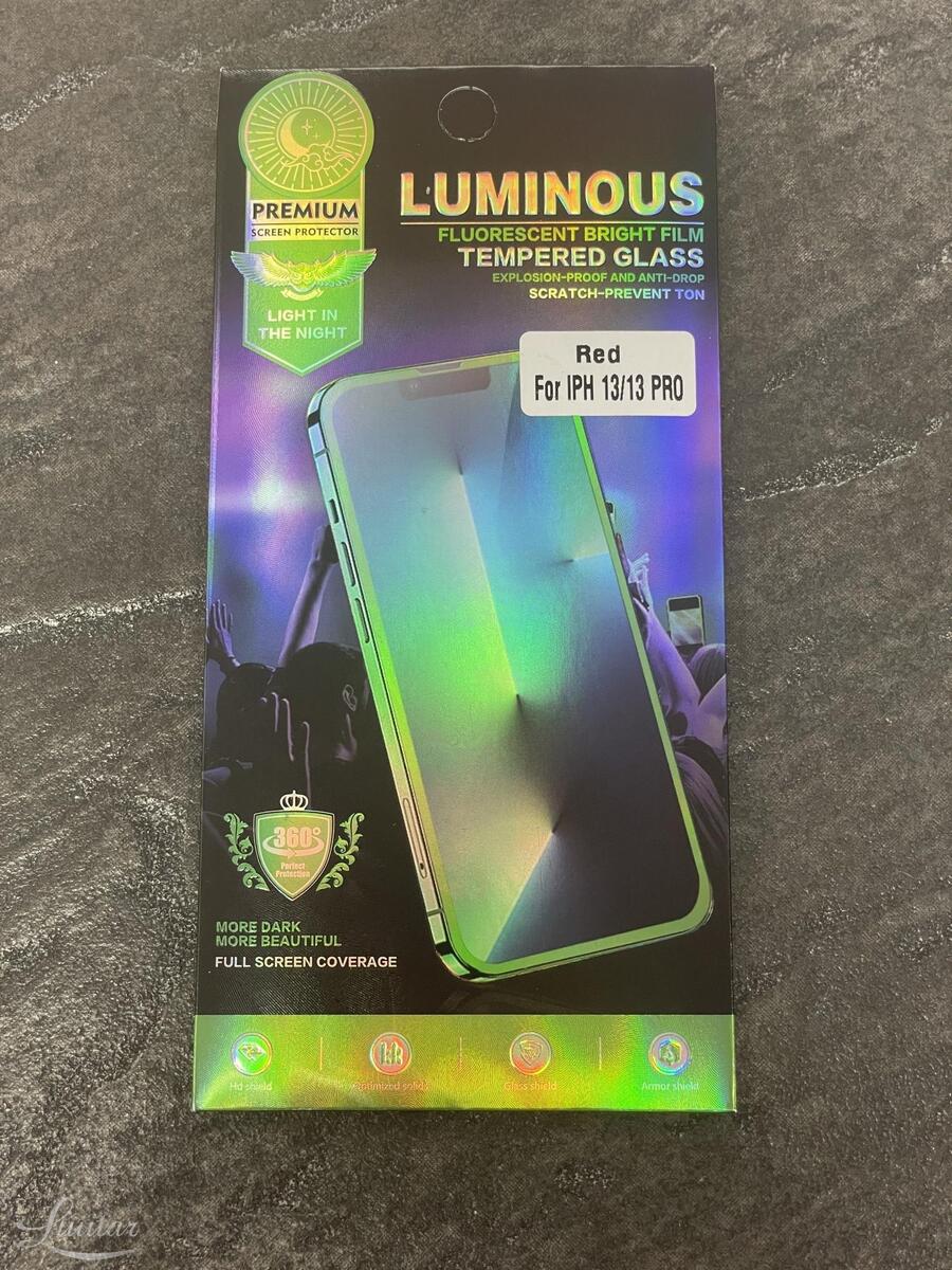 Kaitseklaas FLUOGLASS Apple iPhone 13/13 PRO punane