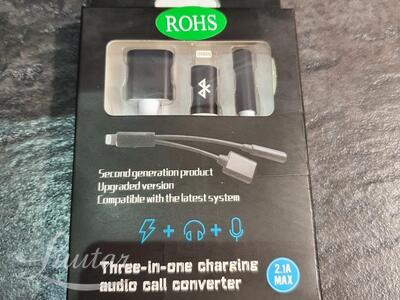 Audiokonverter Lightning → Lightning + 3.5mm UUS!