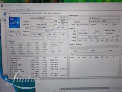 Sülearvuti Acer Swift 3 SF314-510G-59DZ