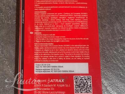 Laadija ATX U21 2xUSB 2.1A + Juhe USB Type-C