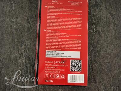Laadija ATX U21 2xUSB 2.1A+Juhe microUSB