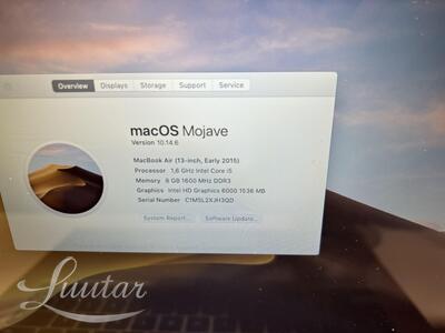 Sülearvuti Apple MacBook Air 13 2015