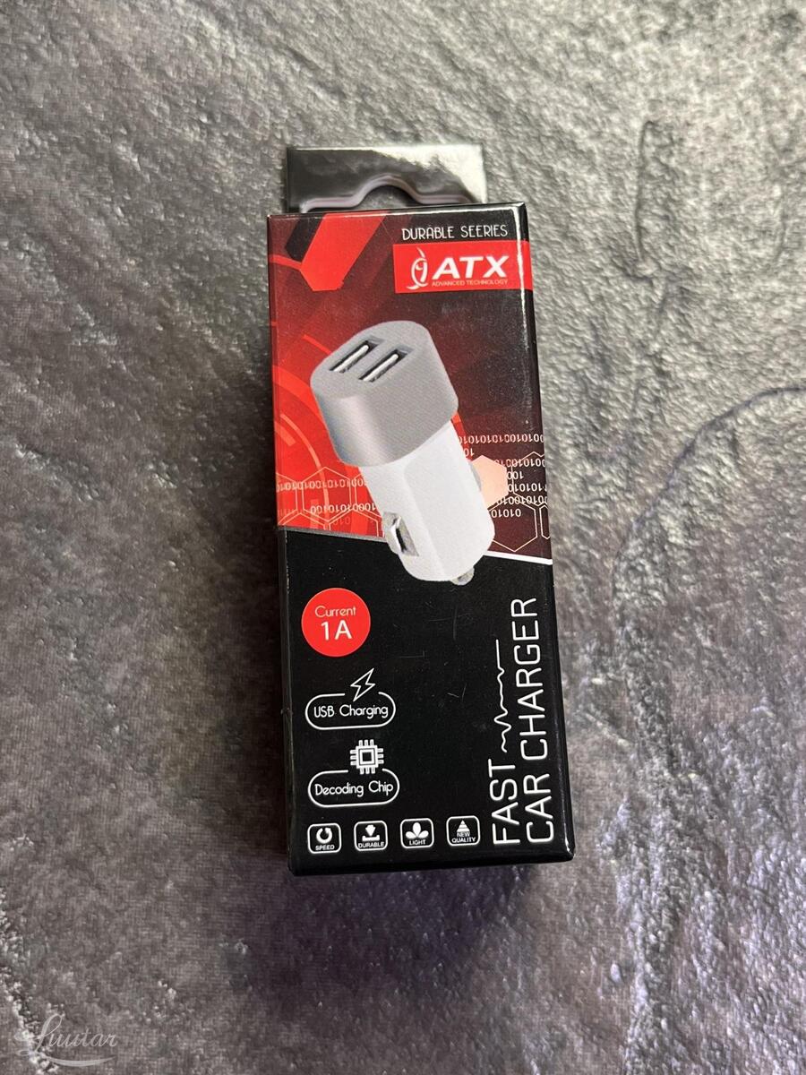 Autolaadija 1A USB + 1A USB