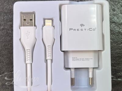 Laadija Prestico USB 2A + Lightning