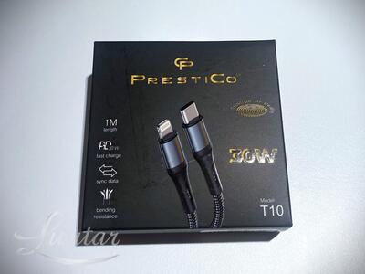 Laadimisjuhe Prestico T10 Type-C/ Lightning 30W PD must UUS!