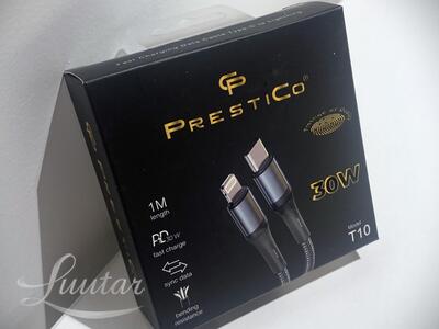 Laadimisjuhe Prestico T10 Type-C/ Lightning 30W PD must UUS!
