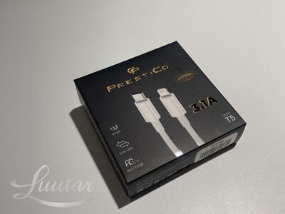 Laadimisjuhe Prestico T5 Type-C/ Lightning PD valge UUS!