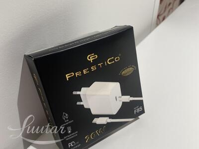 Laadija Prestico F8S USB-C/Type-C Cable 20W PD valge UUS!